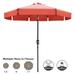 ABCCANOPY 7.5ft Outdoor Market Patio Umbrella with Push Button Tilt 8 Ribs 13+Colors Red