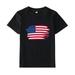 Toddler Kids Baby Girls Boys 4th Of July Summer Short Sleeve Independence Day T Shirt Tee American Flag Tops