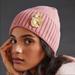 Anthropologie Accessories | Anthropologie Maeve Embellished Flourish Beanie In Pink Or Green Choose Color | Color: Pink | Size: Various