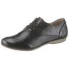 Slipper JOSEF SEIBEL "Fiona 01", Damen, Gr. 41, schwarz, Leder, klassisch, Schuhe, Komfortschuh, Schlupfschuh mit elastischer Zierschnürung
