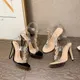 Sandales pointues à talons hauts fins pour femmes décoration en biscuits style doux chaussures de