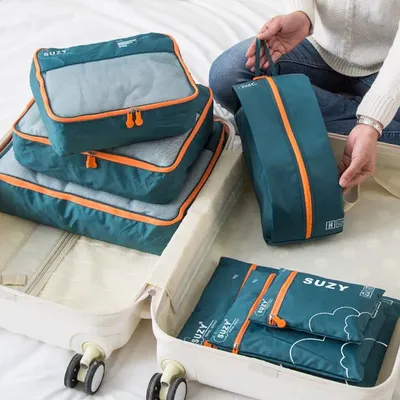 Ensemble de 7 pièces valise d'agence de voyage valise portable vêtements chaussures sac soigné