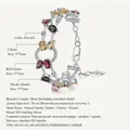 Bracelet de BALLET gemmes en argent Sterling 925 véritable pour femmes bijoux fins Quartz fumé