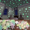 Autocollants muraux 3D phosphorescents pour plafond 100 pièces 40 pièces stickers muraux mignons