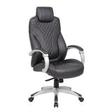 Boss Executive Hinged Arm Chair - Black/Grey - Boss Office Products B8871-BKGY