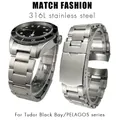 SION L-Bracelets de montre en acier inoxydable pour homme bracelet de montre à extrémité incurvée