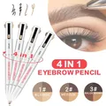 EyebloggPen-Crayon à sourcils 4 en 1 pour femmes crayon étanche outil de maquillage cosmétique