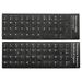 Uxcell German & French Keyboard Stickers Universal Keyboard Cover Frosted Black Background White Lettering 2 Pack