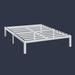 Latitude Run® Queen Size Heavy Duty Metal Platform Bed Frame In Metal in White | 14 H x 60 W x 80 D in | Wayfair D00ED67326DE4BF0953C6CC086EF1AC2