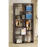 Latitude Run® Modern Cube Contemporary Style Bookcase In Cappuccino Finish Wood in Brown | 71 H x 12 W x 11.8 D in | Wayfair