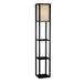 Latitude Run® 63" Column Floor Lamp Manufactured Wood in Black/Brown/White | 63 H x 10 W x 10 D in | Wayfair 5303BF17FCB044978F4A9E39078DFFBD