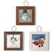 The Holiday Aisle® 3 Piece Photo Ornament Set Wood in Blue/Brown | 5.25 H x 15.75 W x 1.5 D in | Wayfair 997B424F5E9C4C638CD34E86816A97A6