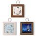 The Holiday Aisle® 3 Piece Photo Ornament Set Wood in Blue/Brown/White | 5.25 H x 15.75 W x 1.5 D in | Wayfair 791711E2475C4228A16469D51ABE0A63