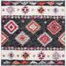 Black/Red 72 x 72 x 0.45 in Living Room Area Rug - Black/Red 72 x 72 x 0.45 in Area Rug - Foundry Select Boho Tribal Non-Shedding Living Room Bedroom Dining Home Office Area Rug Black/Red | Wayfair