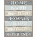 Gracie Oaks Home is Where Love Resides Shadowbox Print, Typography Wall Art on MDF in Gray/White | 27.95 H x 21.95 W x 1.45 D in | Wayfair