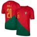 Men's Nike Diogo Jota Red Portugal National Team 2022/23 Home Vapor Match Authentic Player Jersey