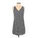 Old Navy Casual Dress - Shift: Black Grid Dresses - Women's Size Small