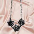 American Eagle Outfitters Jewelry | American Eagle Flower Choker | Color: Black/Silver | Size: Os