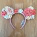 Disney Accessories | Authentic Floral Disney Ears | Color: Pink | Size: Os