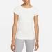 Nike Tops | Nike Yoga Luxe Short Sleeve White Top Womens Small | Color: White | Size: S