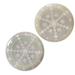 Anthropologie Dining | Anthropologie Astrid Iridescent Snowflake Dessert Plates Set Of 2 | Color: Purple/White | Size: 8.25"