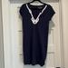 Lilly Pulitzer Dresses | Lilly Pulitzer Navy Blue Casual Dress Size Medium | Color: Blue/White | Size: M