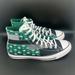 Converse Shoes | Converse Chuck Taylor All Star Hacked Patterns High Tops Men’s Sz12women’s Sz 14 | Color: Green/White | Size: 14