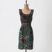 Anthropologie Dresses | Anthropologie L 6 Maeve Seaside Fields Silk Ruffled Bodice Paisley Pencil Dress | Color: Gray/Green | Size: 6