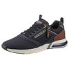 Sneaker DOCKERS BY GERLI, Herren, Gr. 42, blau (navy, cognac), Textil, Lederimitat, sportlich, Schuhe, Freizeitschuh, Schnürschuh, komfortabler Schuhweite G (=weit), Topseller