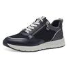 Keilsneaker TAMARIS, Damen, Gr. 37, blau (nachtblau kombiniert), Textil, Lederimitat, sportlich, Schuhe, Freizeitschuh, Halbschuh, in schmaler Form, vegane Verarbeitung, Topseller