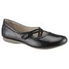 Riemchenballerina JOSEF SEIBEL "Fiona 39", Damen, Gr. 39, schwarz, Leder, klassisch, Schuhe Riemchenballerina, Festtagsschuh, Slipper, Komfortschuh mit überkreuztem Gummizug