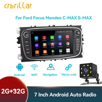 Autoradio Android 7 " mirrorlink GPS WIFI Bluetooth 2 Din lecteur stéréo pour voiture Ford