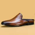 Mocassins en Cuir group pour Homme Pantoufles de Luxe Italiennes Chaussures Décontractées Mode