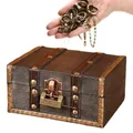 Wisure-Boîte de rangement en bois vintage boîte à bijoux de style antique boîte à bibelots boîte