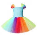 Robe Tutu Poney Arc-en-ciel pour Fille Costumes Cosplay Petit Cheval Robes de Carnaval pour