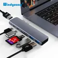 Adaptateur HUB USB type-c Thunderbolt 3 USB-C Dongle d'accueil avec HDMI 4K PD USB 3.0 SD TF