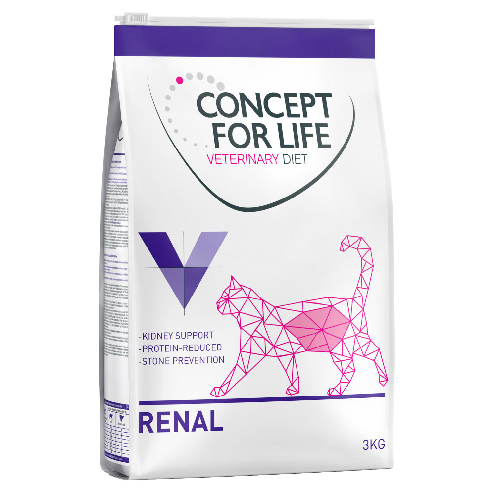 Multipack risparmio! 3 x 3 kg Concept for Life Veterinary Diet - Renal