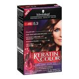 Schwarzkopf Keratin Anti-Age Permanent Hair Color Kit Berry Brown 5.3 1 Application 3 Pack