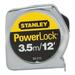 Powerlock Tape Rules 1/2 in Wide Blade 12 ft x 1/2 in Inch Single Sided Silver/Yellow | Bundle of 5 Each