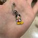 Disney Jewelry | Disney Mickey Mouse Body Jewelry Belly Ring Good Pre-Owned Condition | Color: Red/Silver | Size: Os