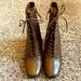 J. Crew Shoes | J.Crew Brown Faux Croc Lace Up Ankle Boots! | Color: Brown/Tan | Size: 8.5
