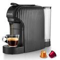 WIVIZL Capsule Coffee Machine,Compatible with Nespresso Capsule,Compact Single Serve Coffee Maker,Espresso and Lungo,Automatic Shut-Off,20 Bar High Pressure Pump 1400W,1L,Energy Saving,Black