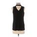 Nine West Sleeveless Top Black V-Neck Tops - Women's Size Small