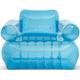 Luftsessel INTEX "TRANSPARENT ARMCHAIR" Luftbetten Gr. B/H/L: 107 cm x 79 cm x 109 cm, blau Wasserspielzeug