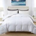 Premium Quality Extra Filling Goose Feather Filled & down Duvet/Quilt - All Season Duvet with 100% Cotton Anti-Dust Mite & down Proof Cover Bedding Set UK Made (10.5 Tog, Double)