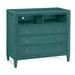 Birch Lane™ Deitrich 3 Drawer Dresser Wicker/Rattan in Blue | 38 H x 41 W x 20 D in | Wayfair 77CAC01A24AF4C87AD7B1F2012065E98