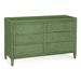 Birch Lane™ Deitrich 6 Drawer 54" W Dresser in Green/Yellow | 34.5 H x 54 W x 20 D in | Wayfair C46694E7E1B345088BBB3962771B6BEB