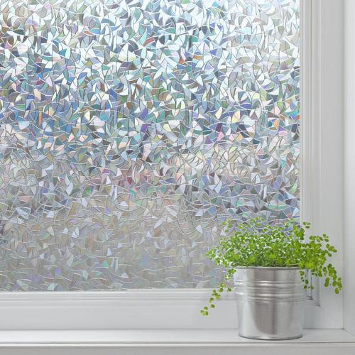 Sichtschutzfolie Bad Fenster Blickdicht Selbstklebend 3D Fensterfolie Spiegelfolie Waage 60x200cm