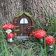 Maison de champignon de Résine Mini Champignon Fée Arbre de Jardin Statue Gnome De Résine Fée Portes