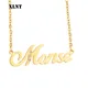XLNT – collier avec prénom Monse en or pendentif personnalisé cadeau de beauté pour mère
